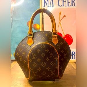 Louis Vuitton Women's Vintage Model Ellipse PM Monogram Double Top Handle Bag